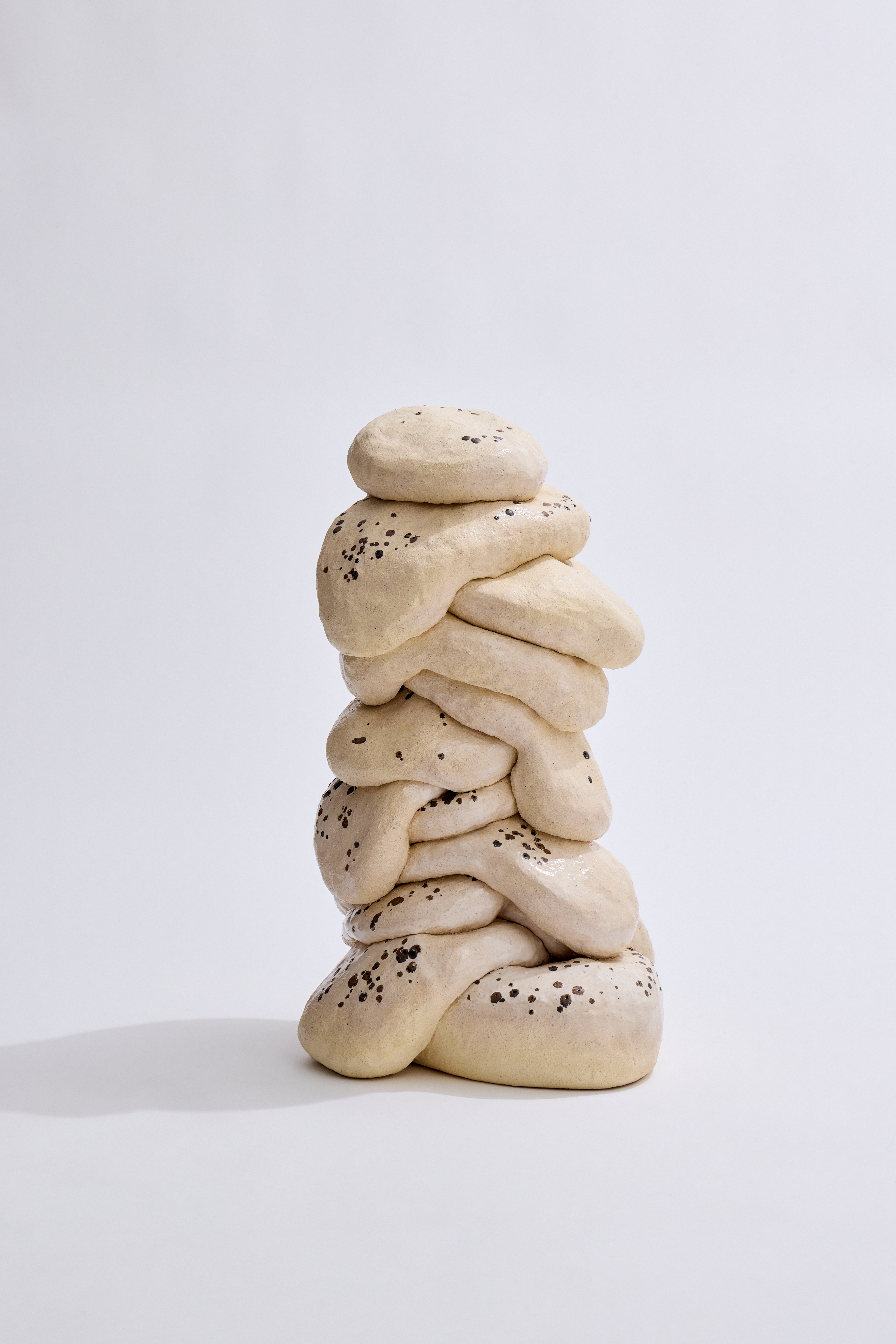 Body Study ceramic sculpture by oneg - glazed ceramic exploring human body symmetry and totemic form